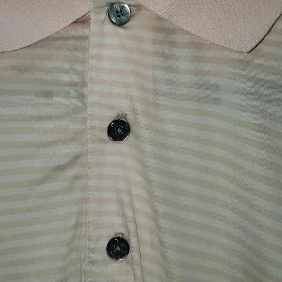 Foot Joy Athletic Fit Orange White Stripe Performance Golf Apparel Size L - Picture 5 of 8